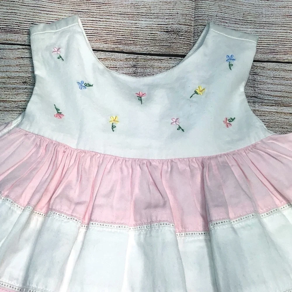 Janie and Jack Pink and White Sundress Size 12 to 18